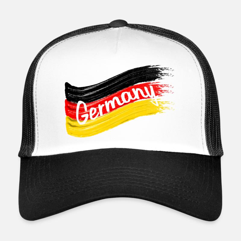 Deutsche Fahne - Trucker Cap - Weiß/Schwarz