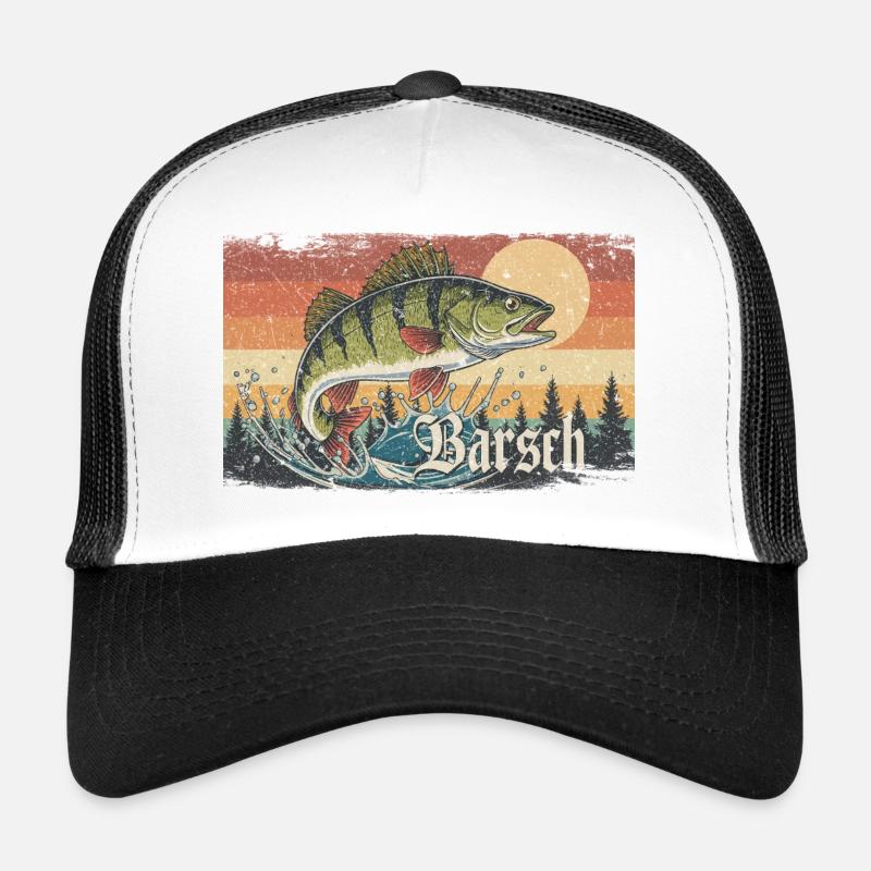 Pêche à la perche Pêche à la perche Pêcheur Nature Casquette trucker 