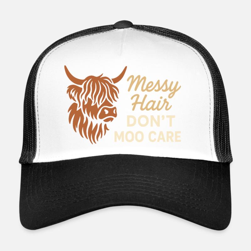 Highland Cow Rustic Animal Cute Trucker Cap