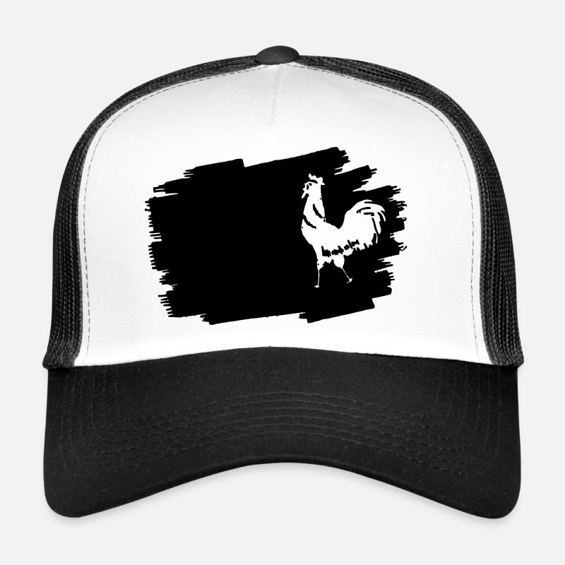 Midnight Glyphs Emblem - Trucker Cap - white/black