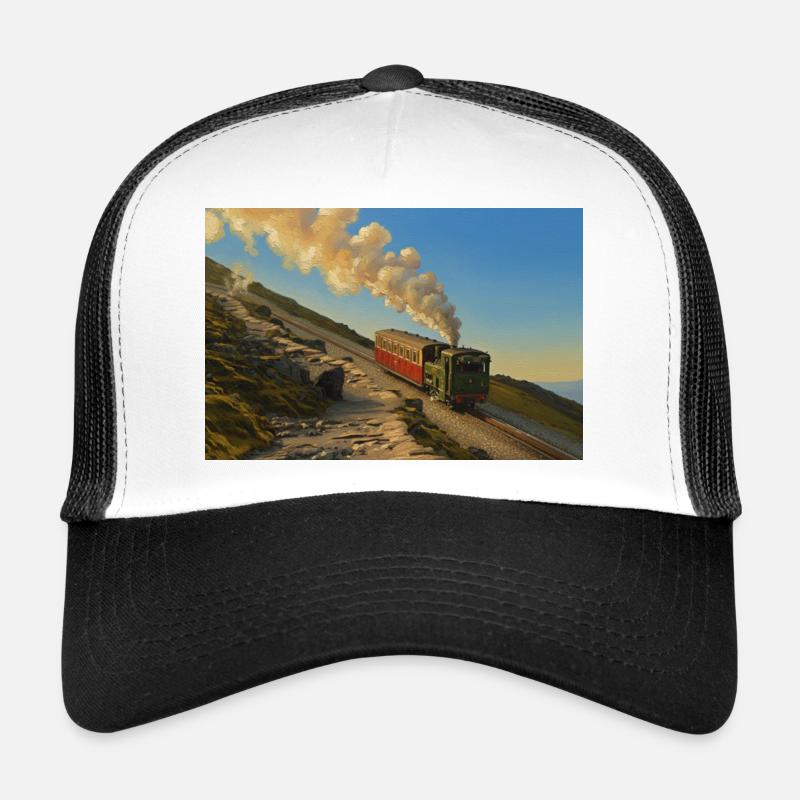 Snowdon Mountain Dampflokomotive - Trucker Cap - Weiß/Schwarz