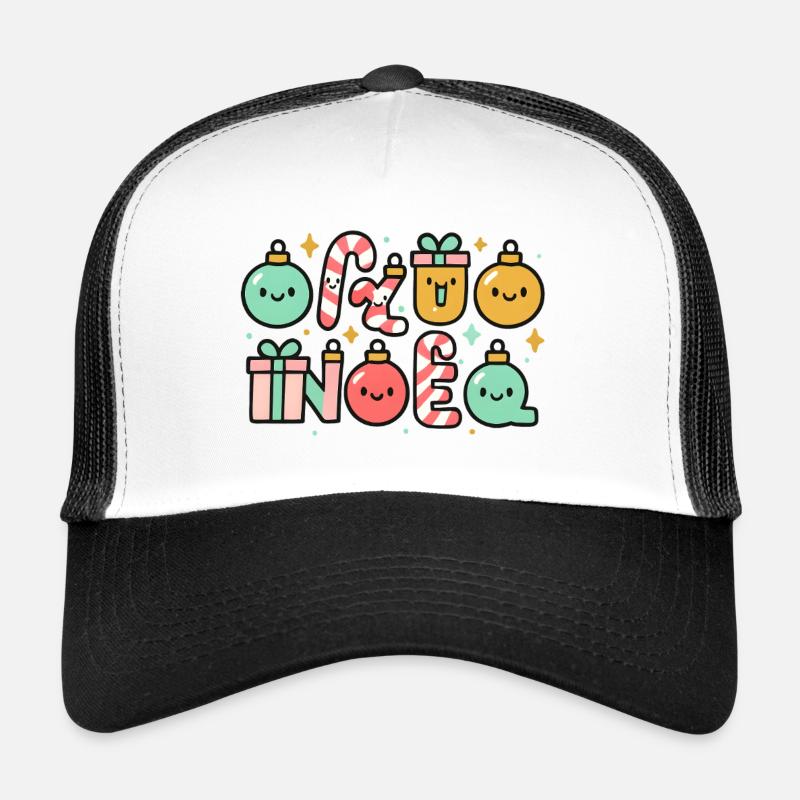 Cute Christmas Candy Ornaments Trucker Cap