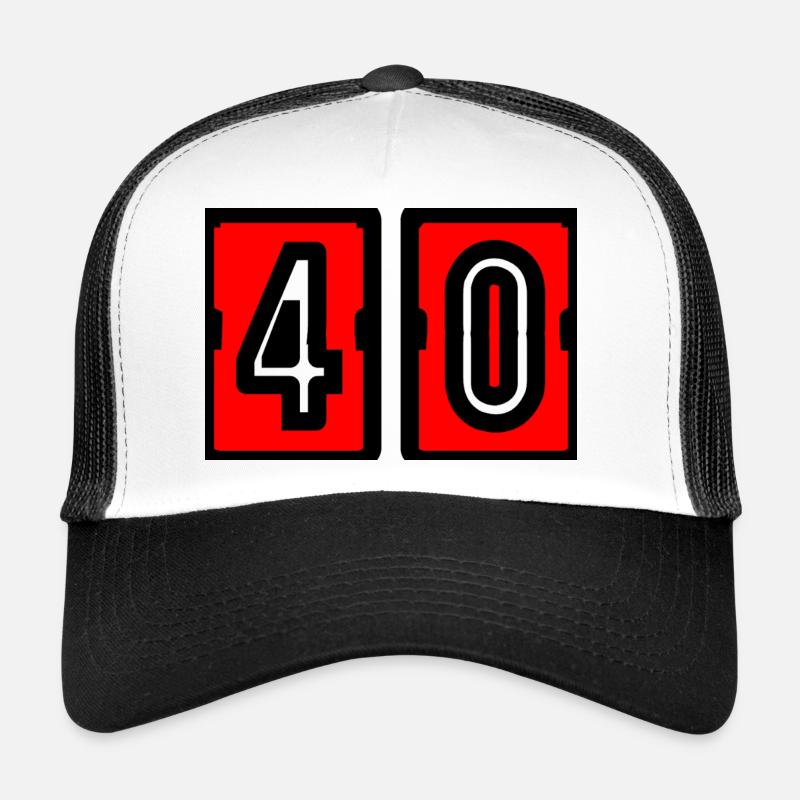 40. 40 ANS. 40e ANNIVERSAIRE. ANNIVERSAIRE 40 ANS. Casquette trucker 