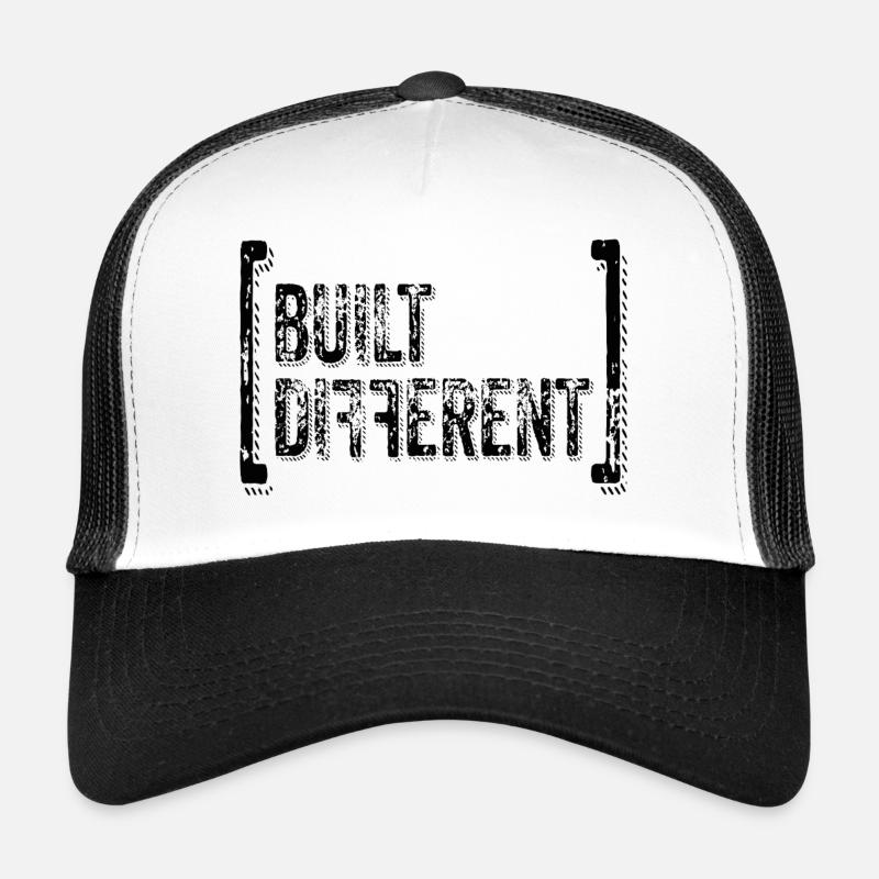 Built Different – Trend Statement Typo Saying Trucker Cap