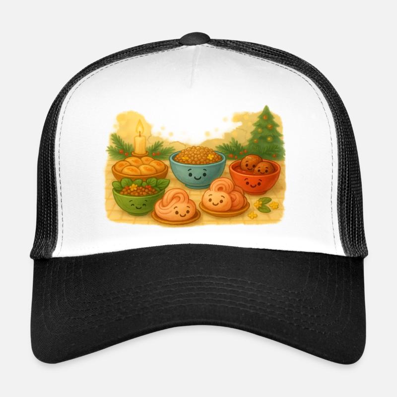 Festif avec salade de sarrasin et struganina Casquette trucker 