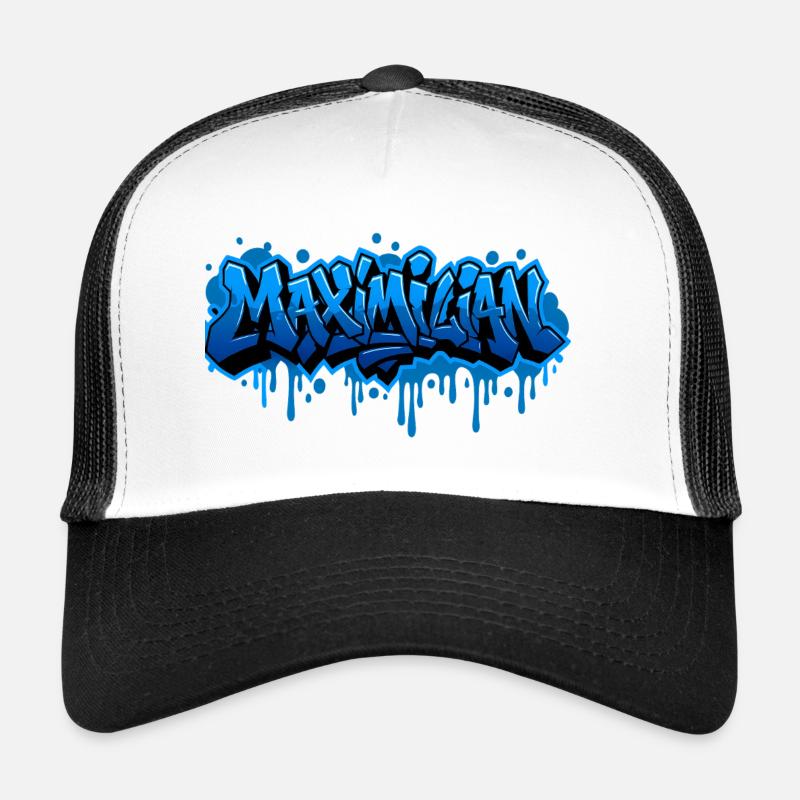 Graffiti  MAXIMILIAN Prénom cadeau idéal imprimabl Casquette trucker 