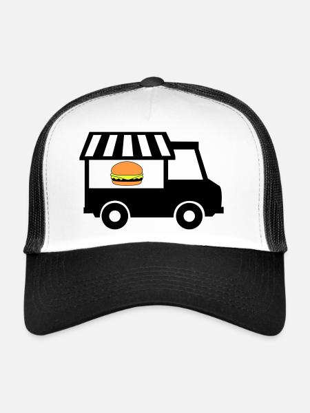 Street food truck - Trucker Cap - white/black - Front