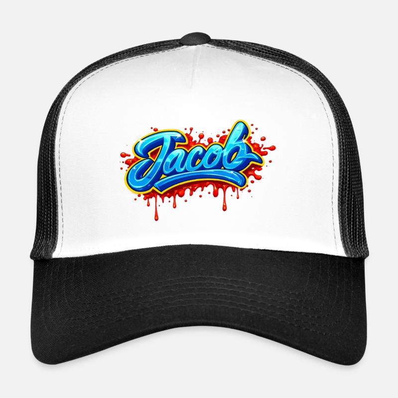 GRAFFITI NAME JACOB  FOR  PERFECT GIFT PRINTABLE  Casquette trucker 