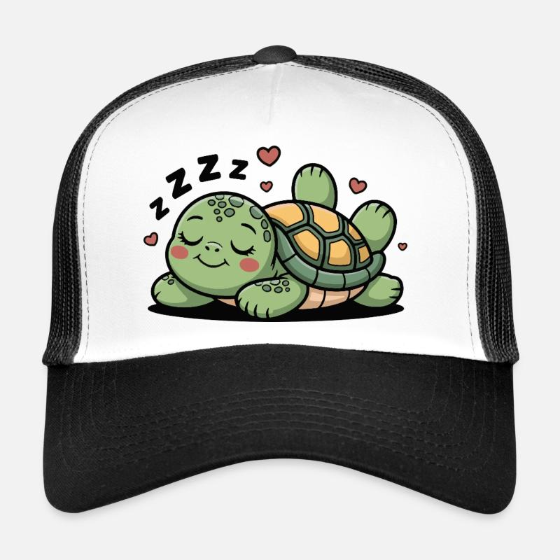 Kuschelschildkröte im Schlummer Trucker Cap