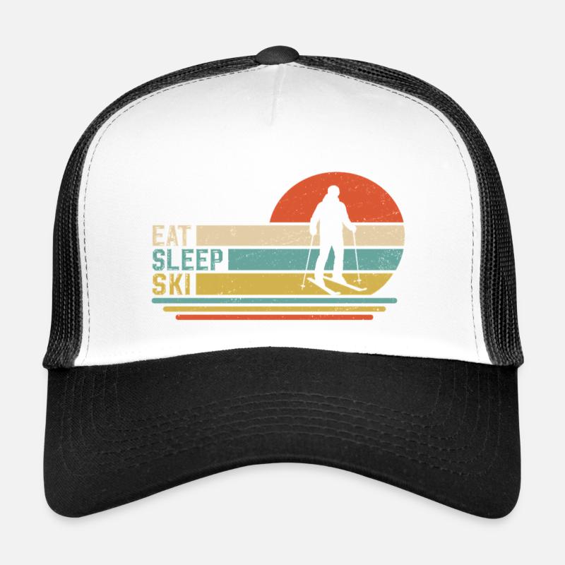 eat sleep ski  Trucker Cap