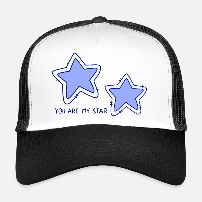 Sterne - Trucker Cap - Weiß/Schwarz
