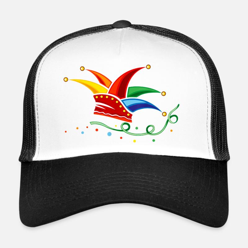 Luftschlangen Konfetti - Trucker Cap - Weiß/Schwarz