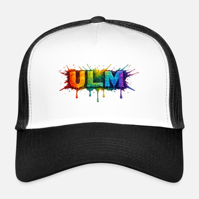 Regenbogenfarben ULM Schriftzug Trucker Cap