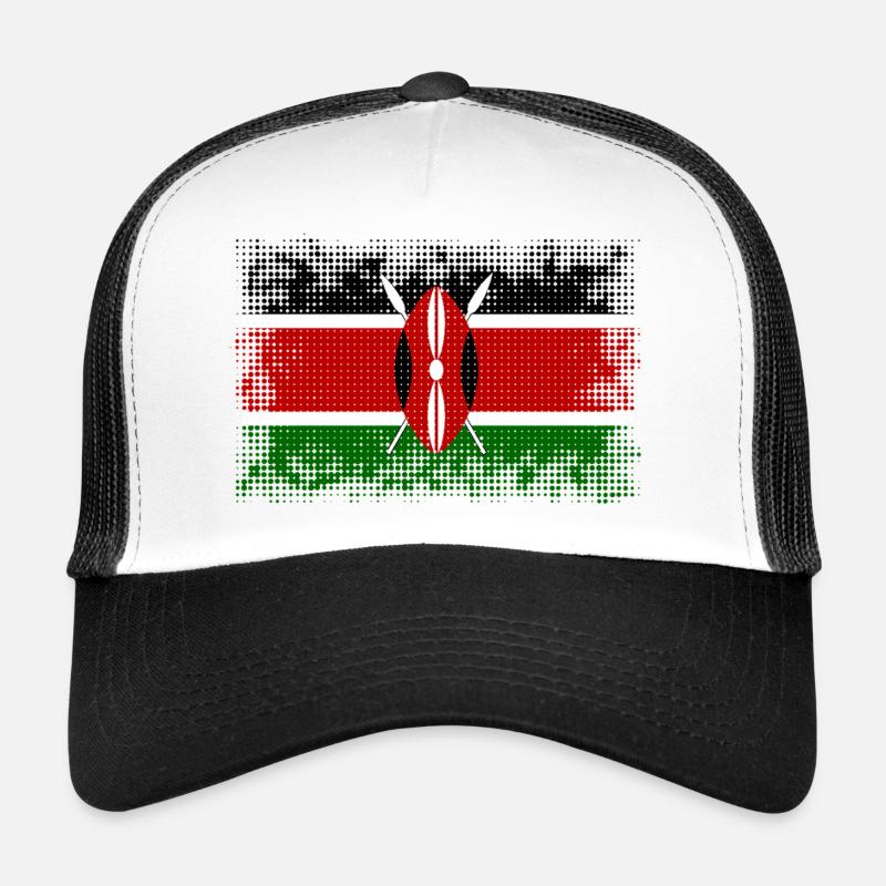Pays du drapeau Kenya Casquette trucker 