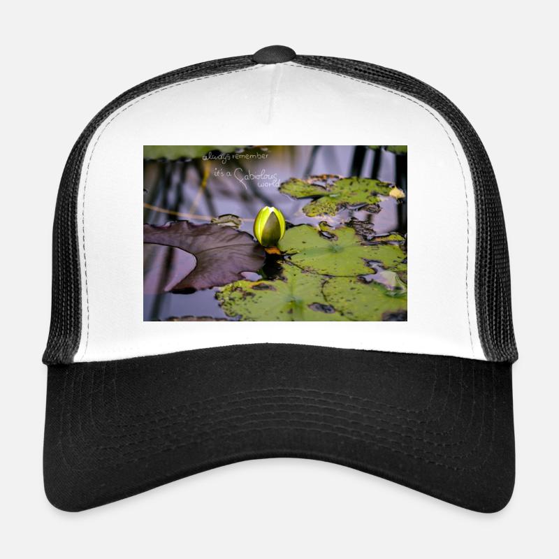 Monde fabioleux Étang aux Nénuphars - Casquette trucker  - blanc/noir