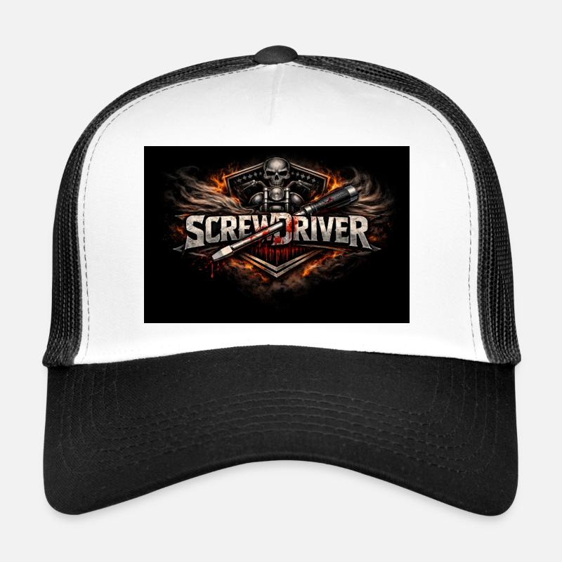 BLACK TOOL GARAGE - Trucker Cap - Weiß/Schwarz