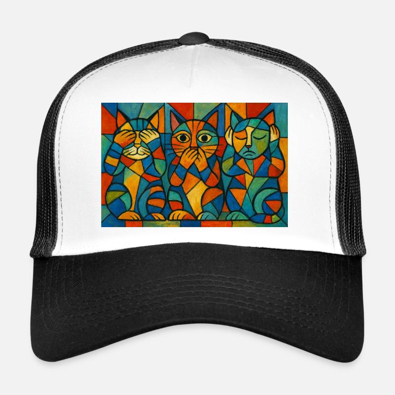 RockyZoo26 - Trucker Cap - Weiß/Schwarz