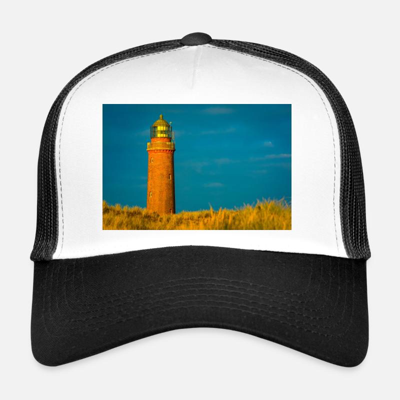 Phare au coucher du soleil Casquette trucker 