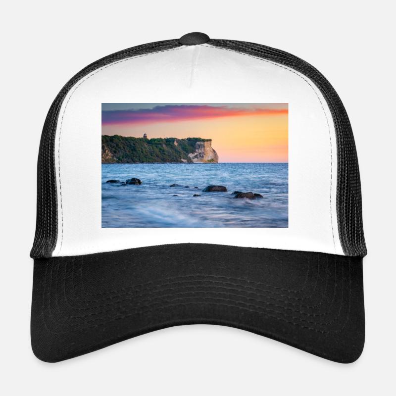Lever de soleil au cap Arkona - Casquette trucker - blanc/noir