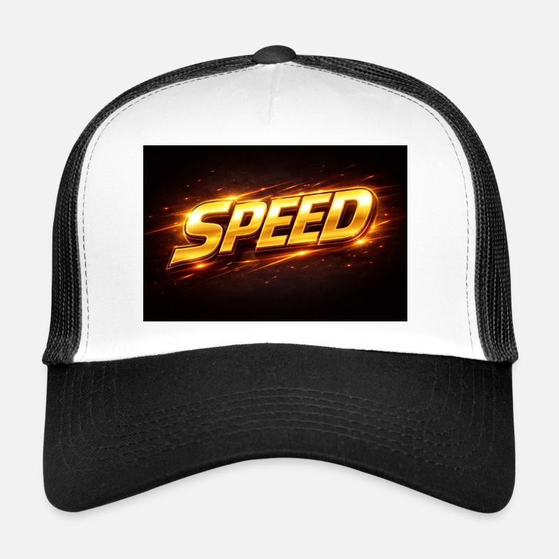 Conception de la Vitesse Néon Dorée Casquette trucker 