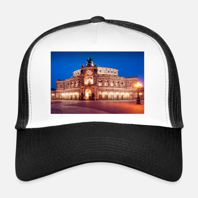 Dresdner Semperoper im Abendlicht Trucker Cap