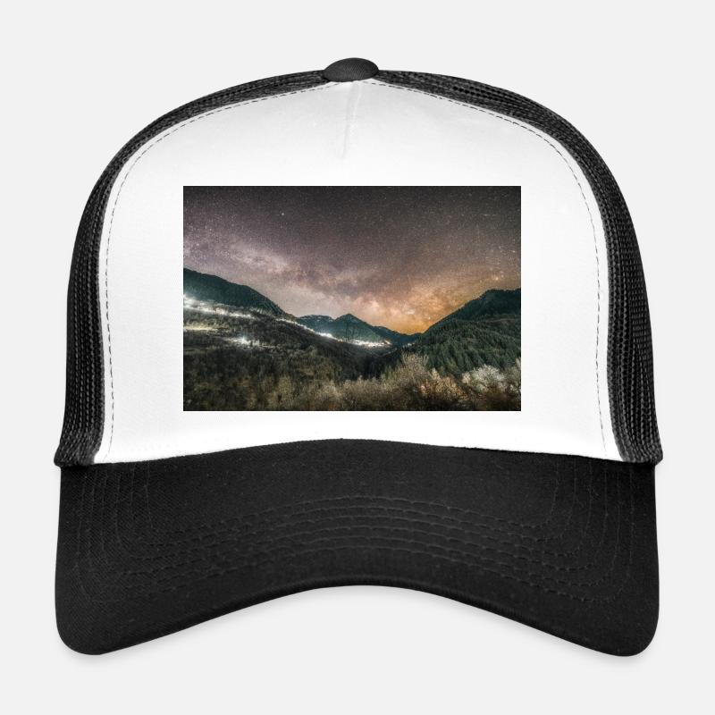 The Milky Way above Agrafa Mountains	 Trucker Cap