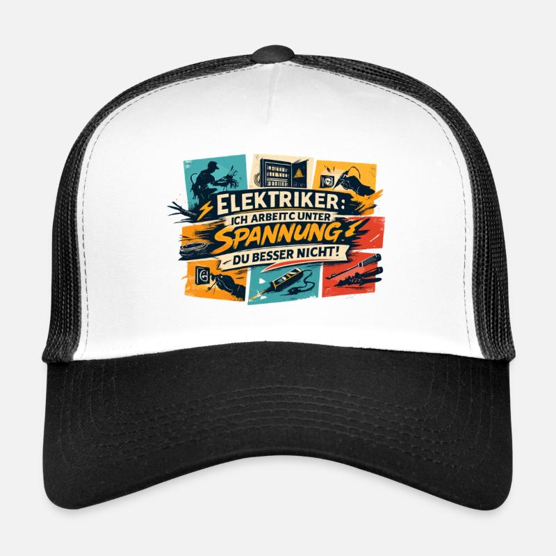 Elektriker unter Spannung Comic Trucker Cap