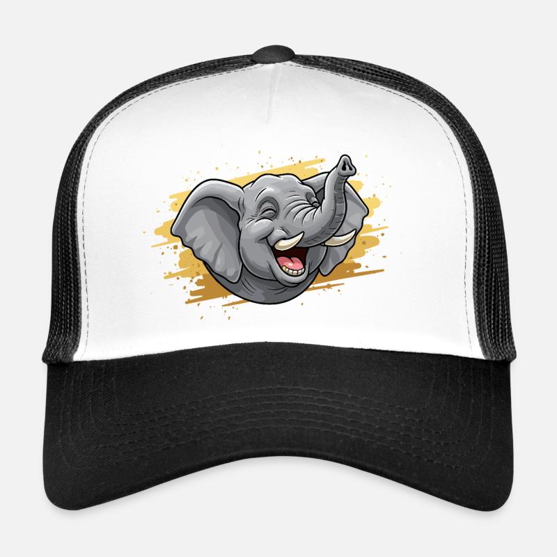 Lachender Elefantenkopf Comic Trucker Cap