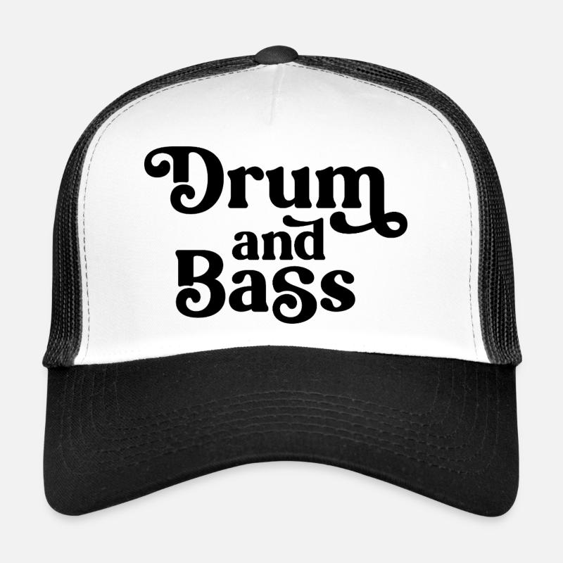 Drum and Bass Bold Typography Trucker Cap