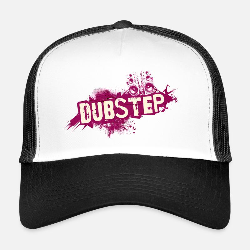 Dubstep graffiti grunge - Casquette trucker - blanc/noir