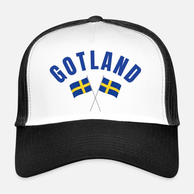 Drapeaux suédois de Gotland Casquette trucker 