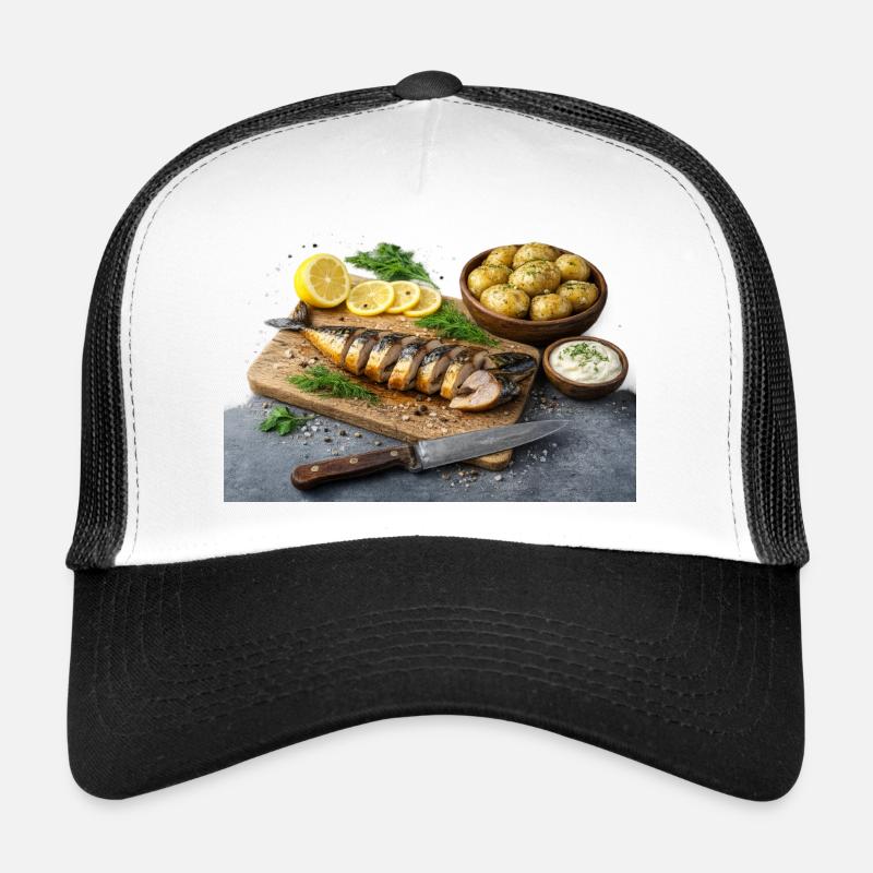 smoked mackerel Trucker Cap