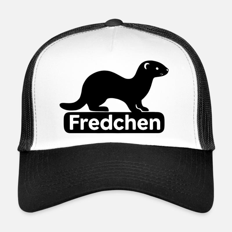 Fredchen_Frettchen - Casquette trucker  - blanc/noir