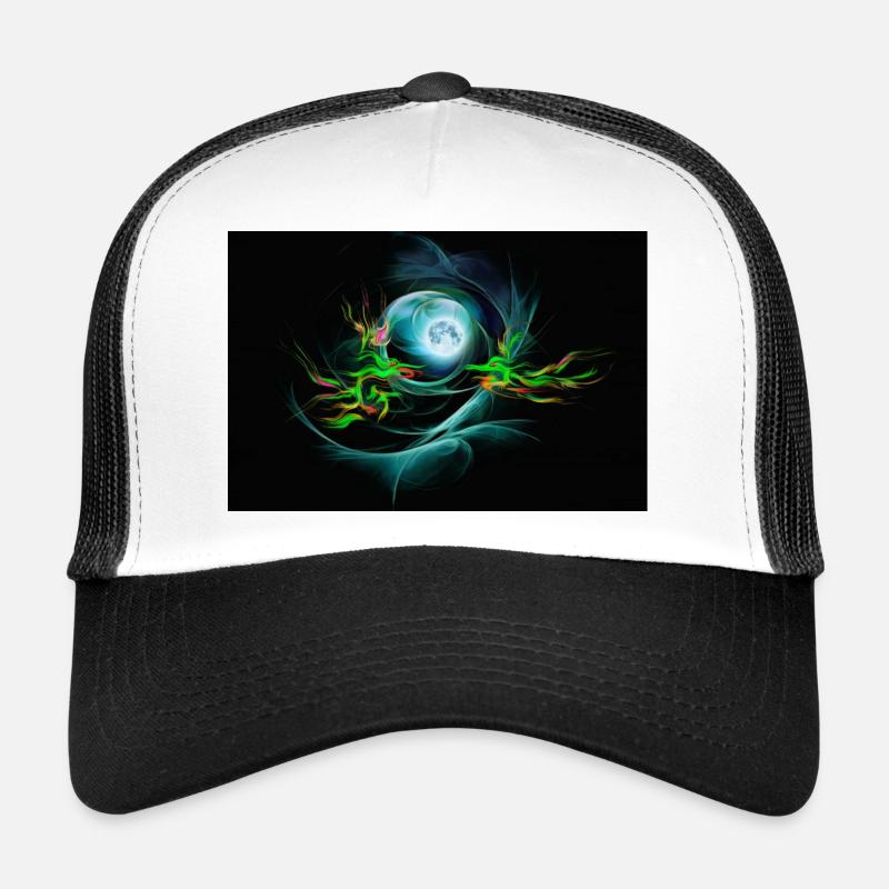 Danse du Dragon au clair de lune : Tourbillon au néon dans l’espace Casquette trucker 