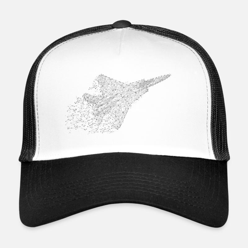 Kampfjet in Low-Poly-Optik Trucker Cap