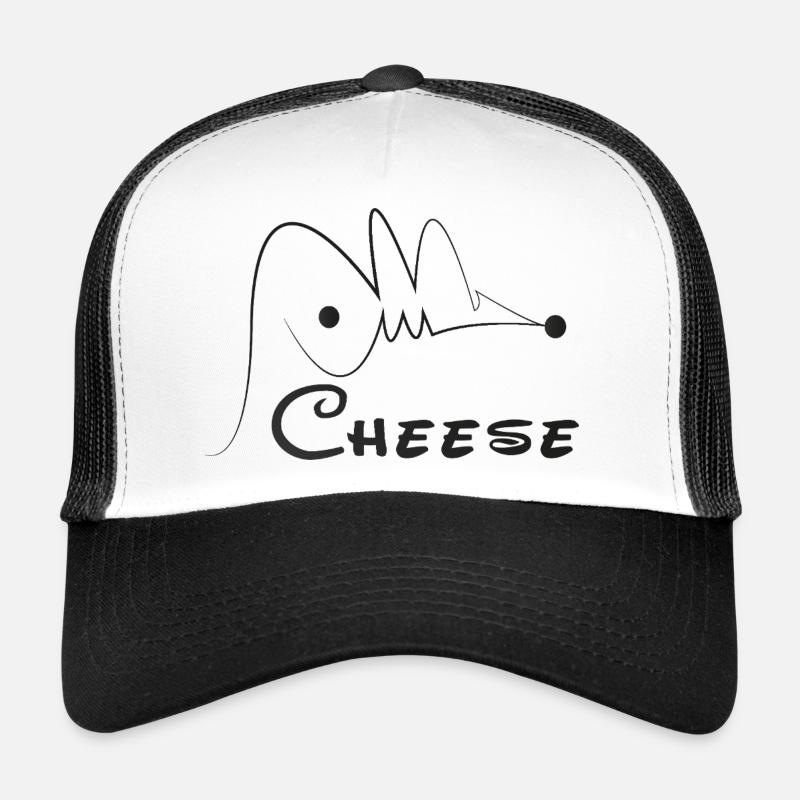 Hasan Mouse Calligraphy - Trucker Cap - white/black