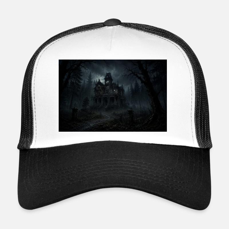 Maison hantée dans la Forêt de Nuages Casquette trucker 