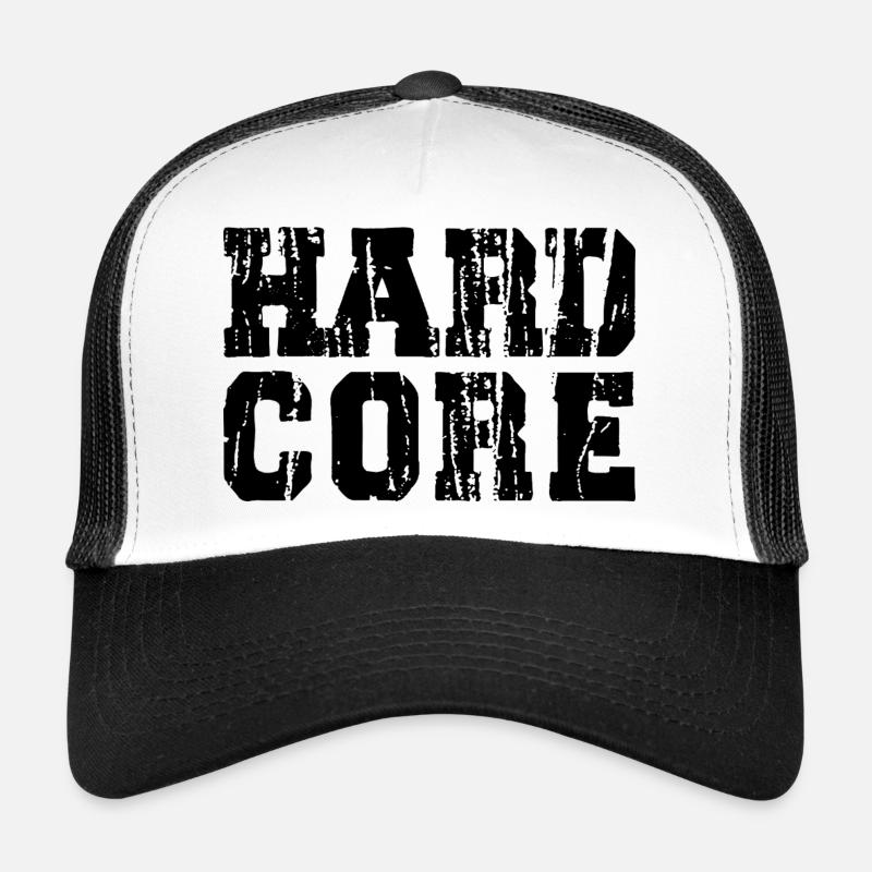 Hardcore Diuseded et Bold Typography logo Casquette trucker 