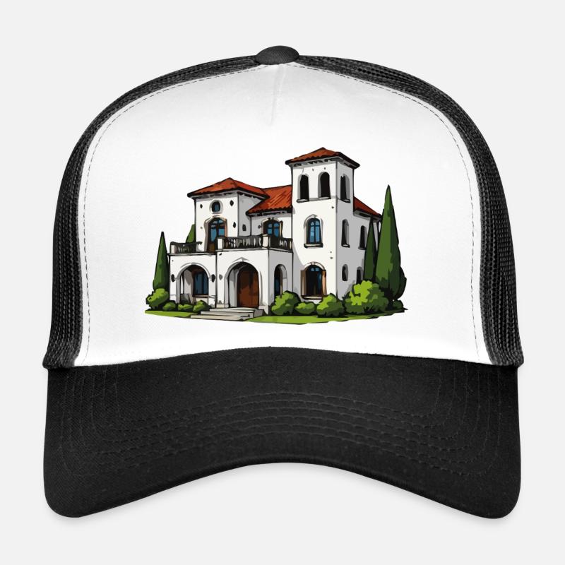 Mediterranean villa wing Trucker Cap