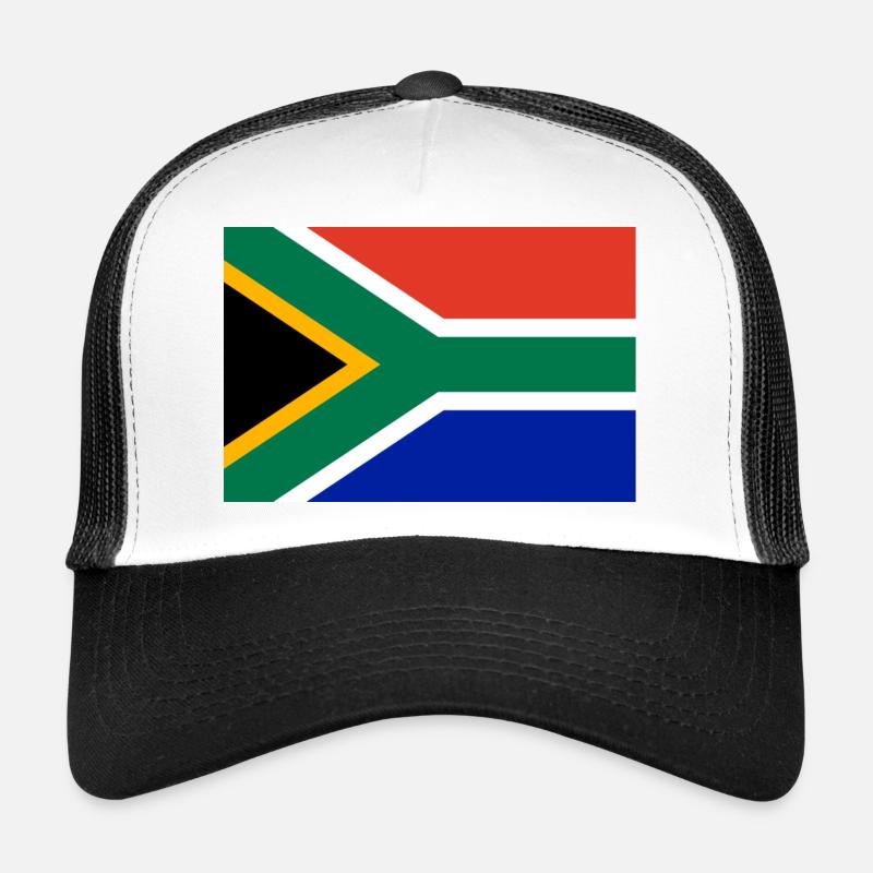 Afrique du Sud drapeau bannière - Casquette trucker  - blanc/noir