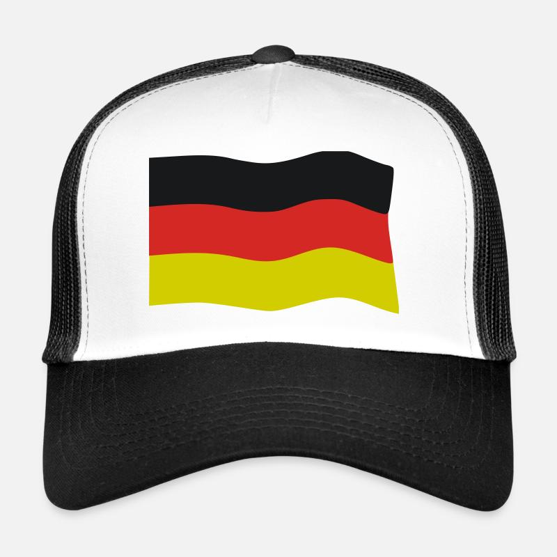 Flagge Deutschland - Trucker Cap - Weiß/Schwarz