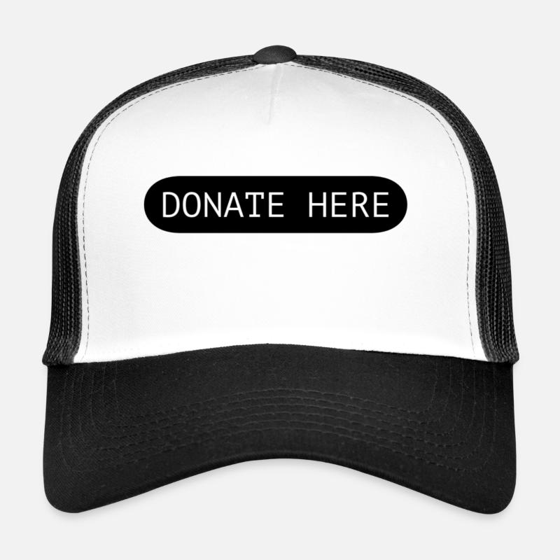 Donate here - Trucker Cap - white/black