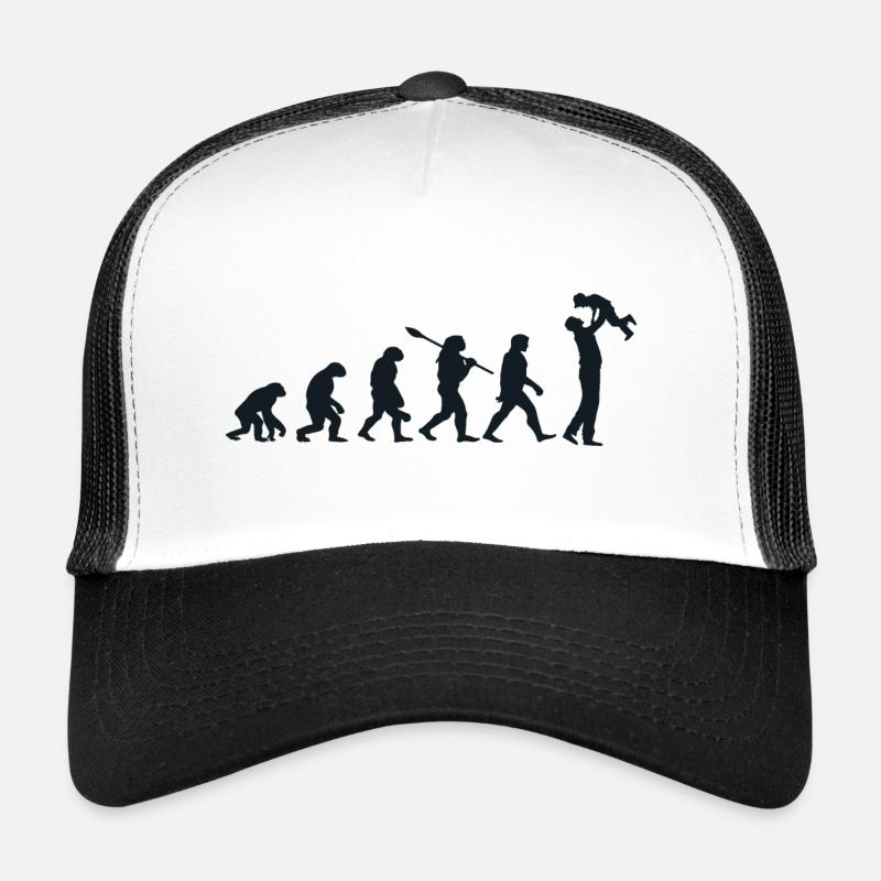 Darwin Evolution for Dads 👨 👧 👦 Trucker Cap