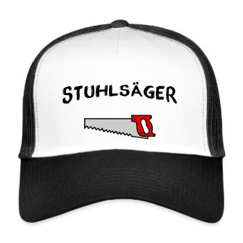 Saw Foxtail Sawing on the chair - Trucker Cap - white/black - Front