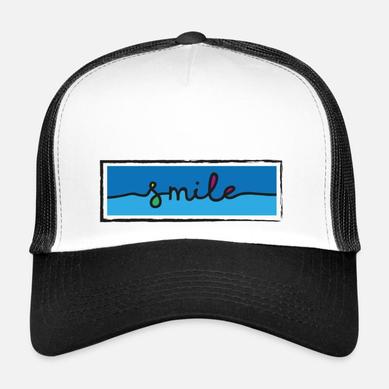 Smile - Trucker Cap - white/black
