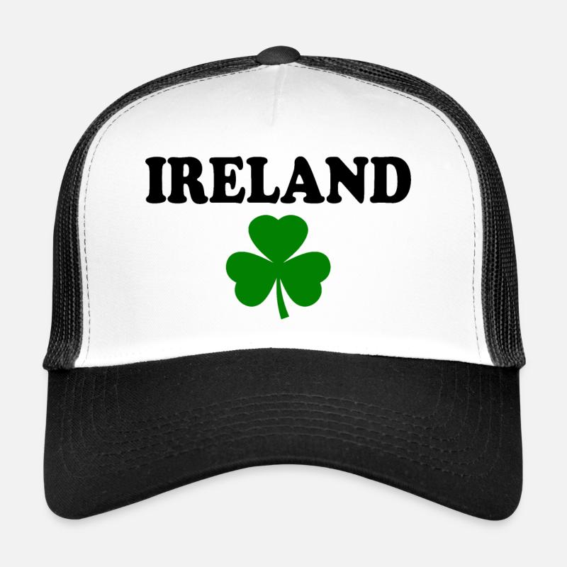 Irland kleeblatt - Trucker Cap - Weiß/Schwarz
