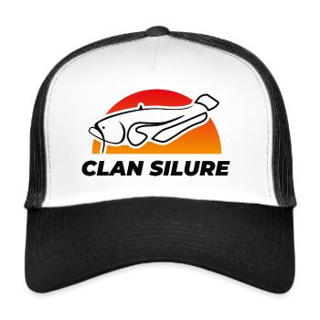 Clan Silure Wear - Design modern bunt schwarz - Trucker Cap - Weiß/Schwarz - Vorne