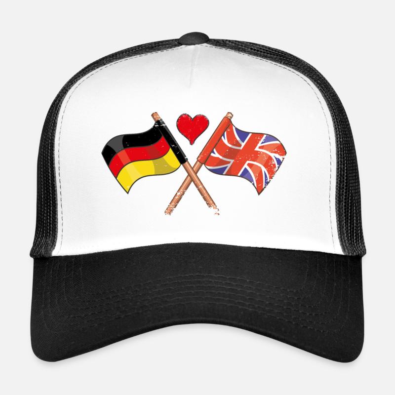 J’aime l’Angleterre Royaume-Uni Allemagne Casquette trucker 
