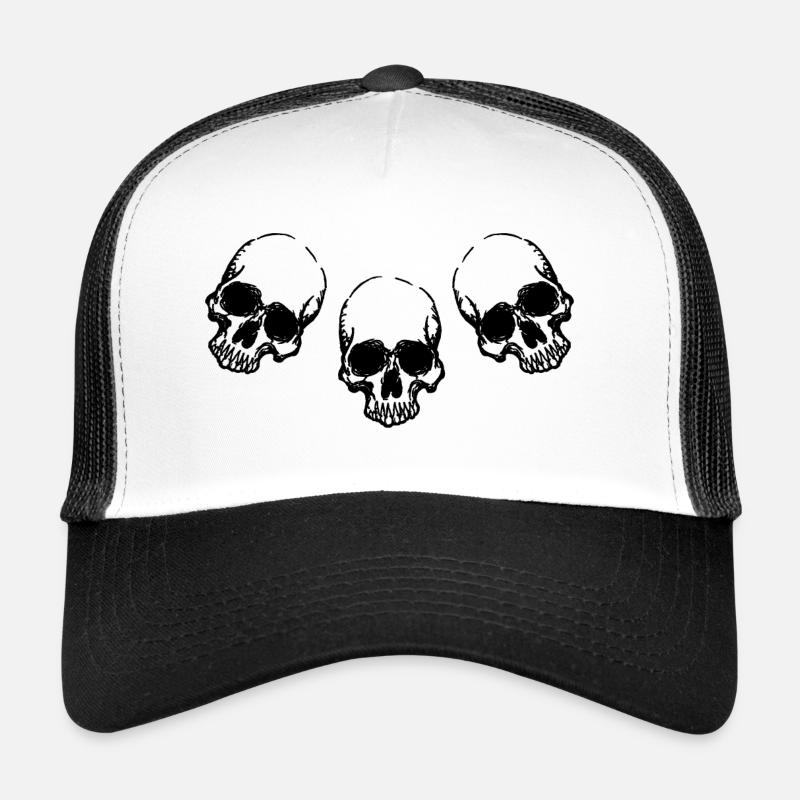 CRÂNES - Casquette trucker  - blanc/noir