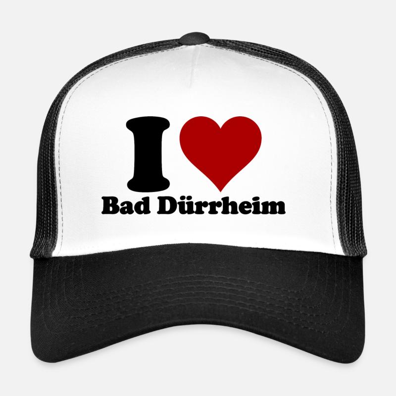 J’aime Bad Dürrheim - Casquette trucker  - blanc/noir